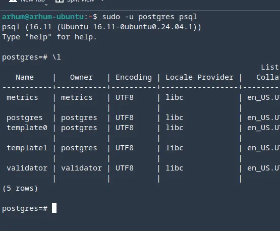 Database strcuture - this is just for show