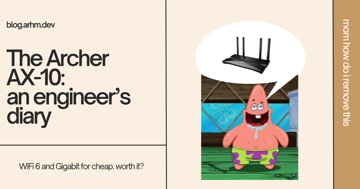 The TP-Link Archer AX10 - an engineer's diary